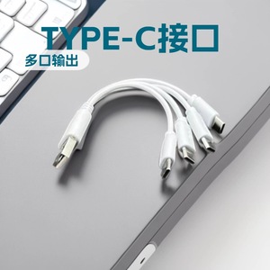 Multi Port <b>Type</b> <b>C</b> Charging <b>Cable</b> With <b>Usb</b> A To Micro And <b>Type</b> <b>C</b> Connectors For Mobile Devices - Product Image 2