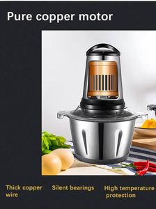 Fabriqué en Chine meilleur <span class=keywords><strong>pas</strong></span> <span class=keywords><strong>cher</strong></span> en acier inoxydable petit <span class=keywords><strong>mini</strong></span> robot culinaire <span class=keywords><strong>hachoir</strong></span> 2l 3l <span class=keywords><strong>hachoir</strong></span> de cuisine hachoirs à viande électriques à usage domestique - Product Image 6