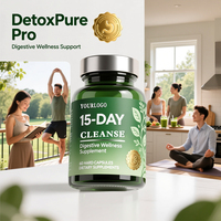 Nettoyant Intestinal Naturel à Marque Privée pour Homme et Femme – Soutien Digestif, Équilibre Intestinal, Amélioration de la Santé du Côlon – Cure de 15 Jours en Capsules
