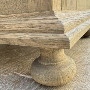 Fh1259 tinh tế Pháp tỉnh thủ công hamptons-phong cách rắn gỗ sồi Bàn Cạnh Giường ngủ với ba ngăn kéo. - Product Image 4