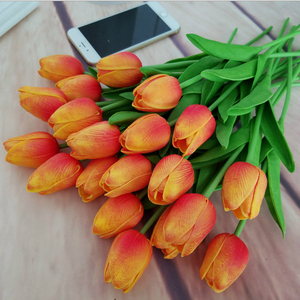 <span class=keywords><strong>Tulipanes</strong></span> de seda artificial Real Touch flor PU estilo Natural boda hogar Navidad Día DE LA MADRE Pascua graduación decoraciones regalo - Product Image 4