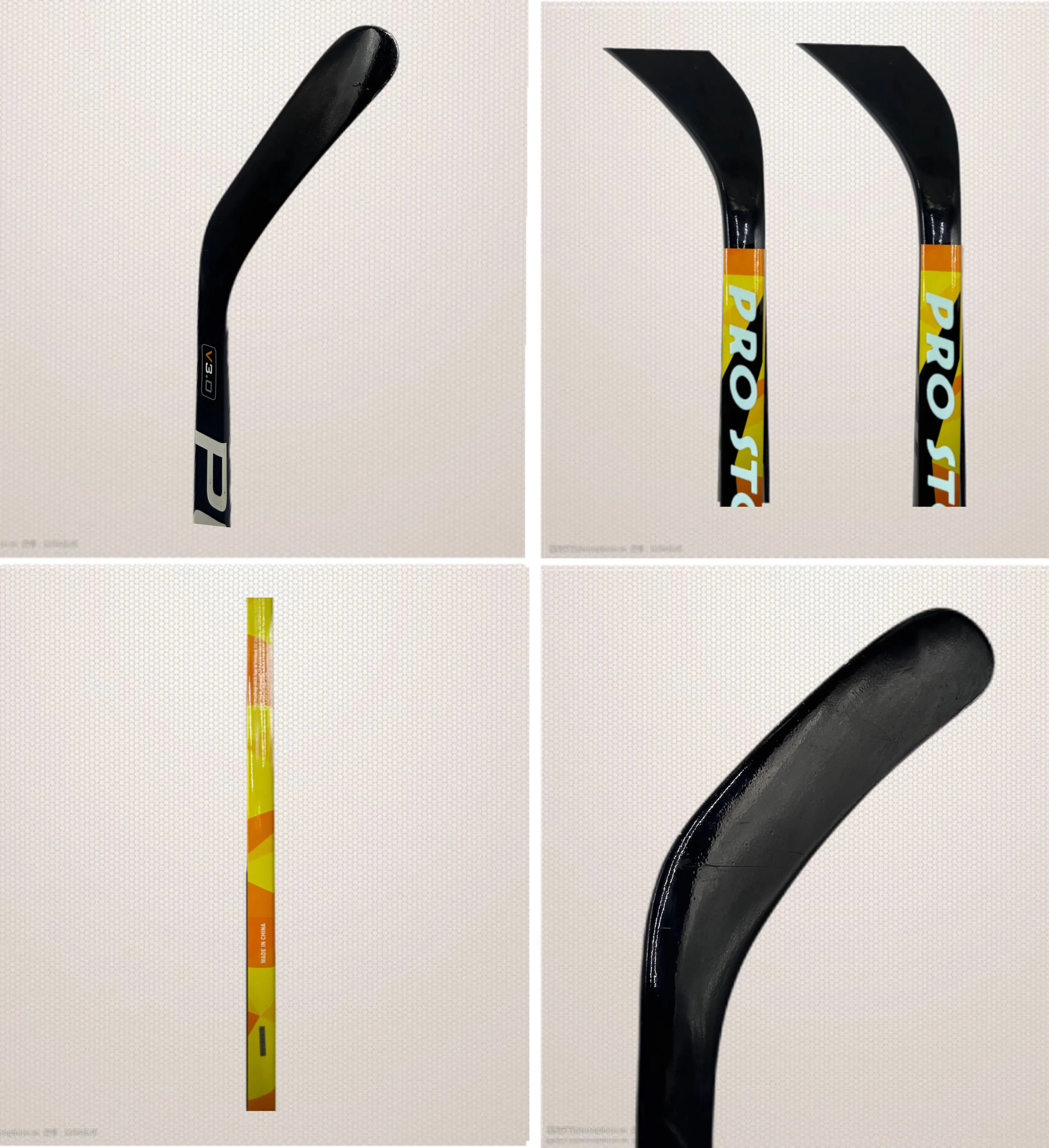 Großhandel neuer Produkte Hersteller V24 Kohlenstoffholz China Hockeyschläger Handel Zusammensatz-Vorführungsfeld Hockeyschläger Goelie-Stick