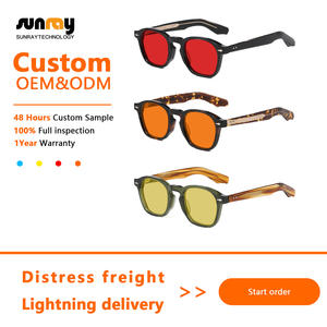 Lunettes anti-lumière bleue OEM ODM, monture intégrale avec verres rouges et oranges, protection UV 100%, unisexe, cadeau tendance - Product Image 2