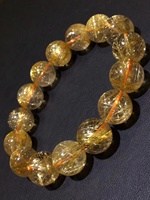 Bracelet en quartz rutilé doré naturel 10 mm, bracelet de guérison en cristal pour femmes, vente en gros, bijoux en pierre énergétique, cadeau