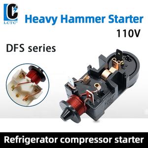 Compresor de refrigerador de tipo largo de 110V, relé de arranque, contacto de alta potencia en miniatura, Protector sellado para compresor de refrigerador - Product Image 2