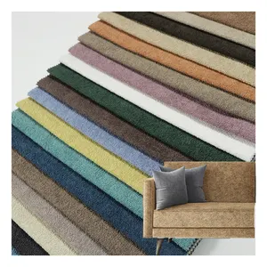 Wholesale Warp Knitted Polyester Upholstery Furniture Fabrics Teddy Velvet Fabric Boucle Sofa Fabric For Sofa