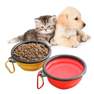 Bol pliable pour animaux de compagnie en TPE écologique, distributeur portable de nourriture et d'eau pour chien pour les voyages en plein air avec mousqueton - Plusieurs tailles et couleurs - Product Image 4