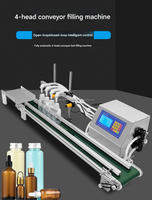 Machine de Remplissage Automatique Multifonctionnelle à Quatre Lignes pour Bouteilles de Liquide, Parfum et Huile Essentielle avec Contrôle du Poids par Convoyeur pour la Vente en Gros
