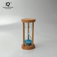 Vente en gros d'horloges à sable en verre et en bois personnalisées avec logo moderne, 3 minutes, pour la décoration de la maison et les anniversaires