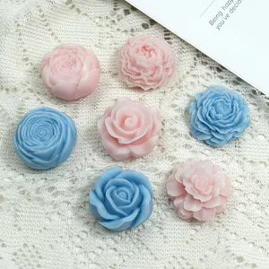 Stampi in Silicone per fiori con fiori di peonia rosa per candele fai da te Custom di san valentino 3D fiori di Rose