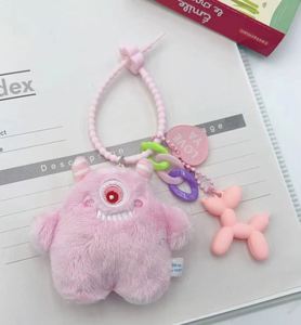 Cute <b>Small</b> Monster Keychain Car Hanging Pendant Plush Eco-friendly Toy Doll Blind <b>Box</b> <b>Gift</b> Women Household Sundries Product - Product Image 2