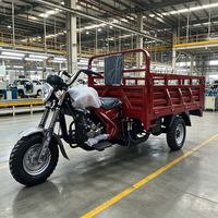 Tricycle utilitaire à essence 150cc, 4 temps, à froid par air, avec benne ouverte et amortisseurs, capacité 500 kg, prix abordable, pour l'Ouganda