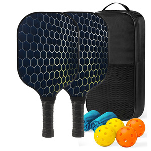 Juego de palas de pickleball Peak Racket, mango antideslizante de fibra de vidrio con bolsa de malla, equipo de entrenamiento para exteriores, 40x20x1,4 cm - Product Image 4