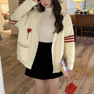 Camisola Branca Primavera e Outono Casaco das Mulheres Cardigans Roupas Femininas Roupas Kawaii Cardigan Camisola Feminina Scute <span class=keywords><strong>Sweater</strong></span> - Product Image 2