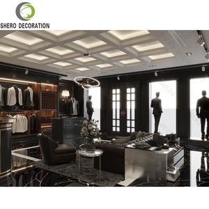 Estante de exhibición de acero inoxidable montado <span class=keywords><strong>en</strong></span> la pared Simple de la tienda de ropa de mujer para hombres de celebridades de <span class=keywords><strong>Internet</strong></span> - Product Image 5