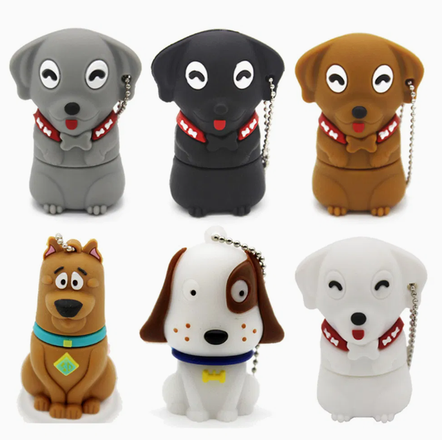 China Wholesale Cartoon Dog Shapes USB Flash Disk Memory Stick 2.0 2GB 4GB 8GB 16GB 32GB 64GB 128GB USB Flash Pen Drive