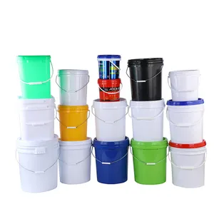 Food Grade 1l 2.5l 2l 3l 4l 5l 10l 18l 20l 5 Gallon Plastic Buckets With Handle And Lid Plastic Pail