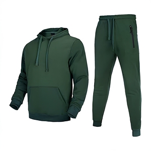Ensemble de survêtement unisexe d'hiver en molleton, 2 pièces, pull à manches longues, tenue de sport décontractée pour le jogging - Product Image 1