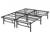 Lit simple pliable moderne à cadre en métal Meubles de chambre à coucher en acier inoxydable double de petite taille Conception simple pour la maison ou l'hôtel