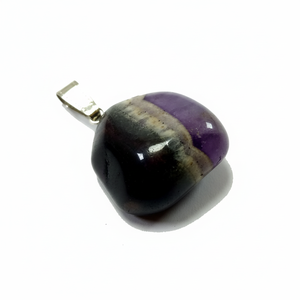 จี้หินเชฟรอนอเมทิสต์พลอยหินจี้รักษาแบบห้อยทำจากหินก้อนเล็กอัญมณีอาเกตแบบห้อยทำจากคริสตัล - Product Image 1