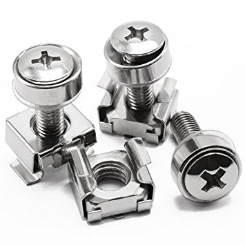 Nickel Plating Galvanized Cage Nut Carbon Steel Stainless Steel Captive Rack Mounting M5 M6 Cabinet Screws
