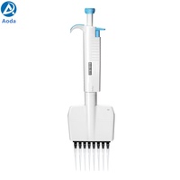 Pipette mécanique réglable AODA 1 canal Micropette Plus stérilisable aux UV, plage 2-20 µl, increment 0,5 µl, garantie 1 an