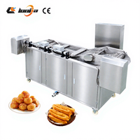 Friteuse industrielle à rideau d'huile pour bâtonnets de pâte frits et boulettes de viande, mini-friteuse continue pour snacks