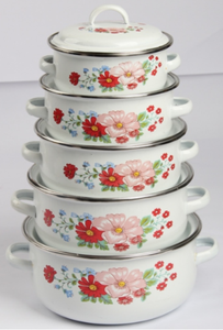 Vente flash : Casserole en émail 671, 16-18-20 cm, ensembles de batterie de cuisine en <span class=keywords><strong>fonte</strong></span>, casseroles en émail au Congo - Product Image 2