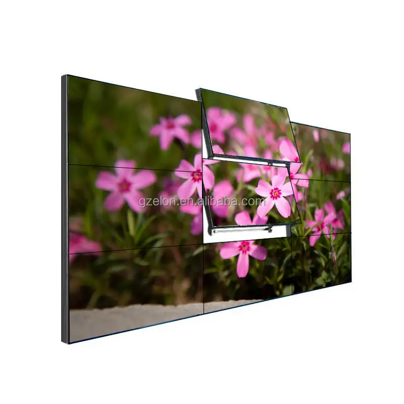 Elondisplay 55 pulgadas 1,8mm LCD panel de visualización de pared de video Pantalla de empalme con panel LG