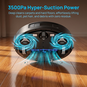 OEM GV8 Robot Vacuum <b>Mop</b> LiDAR Navigation 3500Pa Suction Smart App and Voice Control 3 in 1 Cleaning - Product Image 2