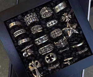 Punk Rock White Copper Fashion <strong>Ring</strong> <strong>Men's</strong> Women's Cross Eternal Tomb Neutral Wind Exaggerated Style Trendy Ins Tide Couple - Product Image 1