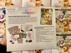 SV Prismatic Evolutions ETB Elite Trainer Box, paquets de boosters complets, tapis de jeu, protège-cartes, toutes les évolutives, coffret cadeau PTCG - Product Image 3