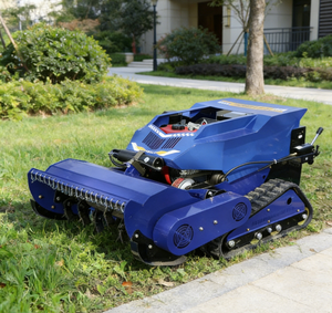 Tondeuse robotisée télécommandée automatique à braquage zéro, débroussailleuse agricole à chenilles à marteaux, moteur essence 4 temps - Product Image 1