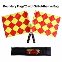 Drapeaux d'arbitre Linesman imperméables avec sac de rangement, accessoire d'entraînement de Rugby Hockey, vente en gros, 2 pièces, LXY-111