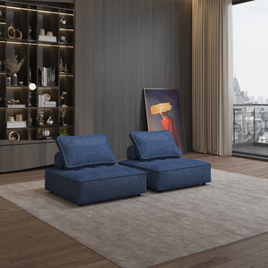 Sofá Modular de lino y algodón moderno directo de fábrica, combinación gratuita en conjunto seccional Beige claro para sala de estar, sofá Modular para llevar - Product Image 4