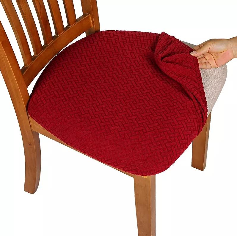 Лидер продаж, прочный водонепроницаемый съемный чехол на сиденье для обеденного стула, жаккардовая эластичная подушка, чехол для столовой, кухни, банкета
