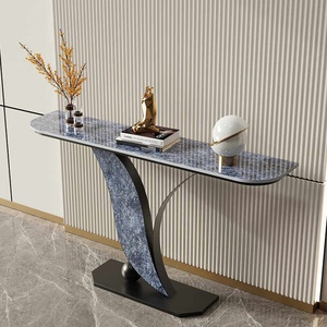 Table <span class=keywords><strong>console</strong></span> multifonctionnelle haut de gamme de luxe léger avec plateau en ardoise pour <span class=keywords><strong>entrée</strong></span> et salon, design moderne et minimaliste - Product Image 2