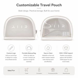 Custom Logo <b>Clear</b> PVC Cosmetic <b>Bag</b> Waterproof Travel Makeup <b>Toiletry</b> Organizer Pouch OEM ODM Wholesale Supplier - Product Image 4