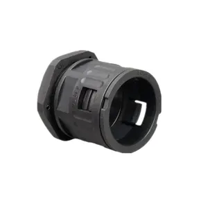 PG/M(AD) nylon Plastic Cable Gland Pipe Connector Joints Black Cable Gland Corrugated Tube Connector