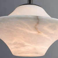 Suspension en albâtre, luminaire en forme de dôme, éclairage suspendu en marbre, lampe en pierre naturelle blanche pour îlot de cuisine, chambre et salle à manger