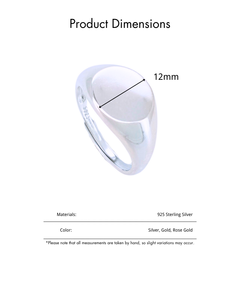 Bijoux fins en gros, bague signet gravable en argent 925 plaqué rhodium vintage pour hommes et femmes - Product Image 6