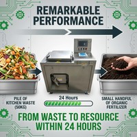 Machine de compostage des déchets alimentaires HangKai en acier inoxydable 5,75 kW Garantie 1 an Capacité 50 kg