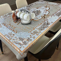 Table En Plastique Couverture Ramadan Décorations Porter Rouleau Nappes À Manger Tissu Vinyle PVC Lin Transparent Film Mariage De Noël