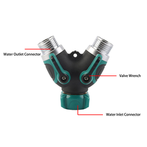 Divisor de Manguera de 2 Vías, Aleación de Zinc, Rosca Hembra de 3/<span class=keywords><strong>4</strong></span>'', Conector de Tubería de Agua, Herramientas de Jardín, Invernadero - Product Image 6