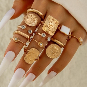 Bijoux européens et américains, sens du design à la mode, bague en pierre précieuse sertie de diamants ronds, luxe léger et exquis <span class=keywords><strong>Serpe</strong></span> - Product Image 6