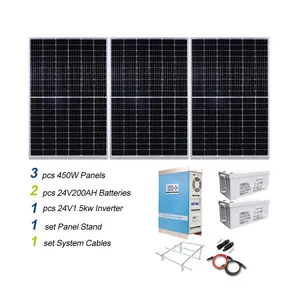 outdoor modular solar pv off grid power inverter 1000w photovoltaic-solar-panels off-grid complete 1.5 kw solar power system