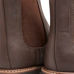 Bottes d'hiver élégantes en cuir marron pour femmes, nouveau Design, à enfiler sur la cheville, vente en gros - Product Image 3