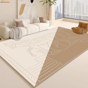 Trang Trí Nội Thất Thảm Hiện Đại Kem Phong Cách Lớn Phòng Khách Thảm Đơn Giản Không Khí Tránh Trượt Khu Vực Thảm 3D In Chân Thảm - Product Image 3