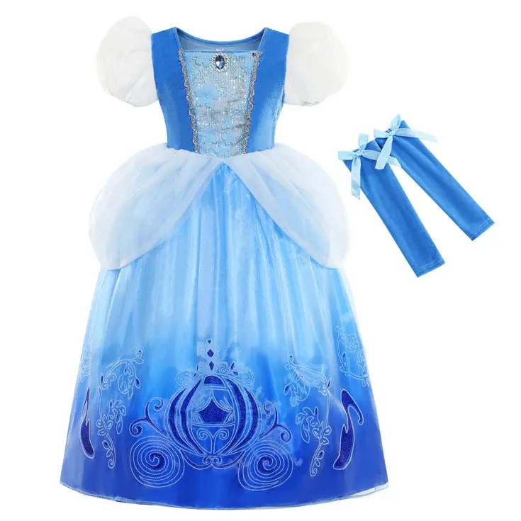 Disfraz de Cenicienta para niñas, disfraz de Cosplay, ropa de Navidad, disfraz de fiesta de Halloween, vestido de cumpleaños para niñas