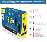 DIGIQUEST G9 DVB-T2 HEVC Decodificador Digital Terrestre Full HD de 10 bits, Control Remoto Dual, Botones Grandes, Reproductor Multimedia USB, Alimentación de 12V
